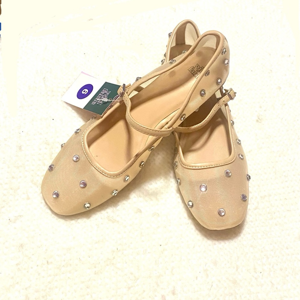WILD FABLE x TARGET Elsa Nude Mesh Ballet Flats Women’s Size 6
